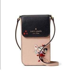Kate Spade Black and Pink Minnie Mouse Crossbody Bag